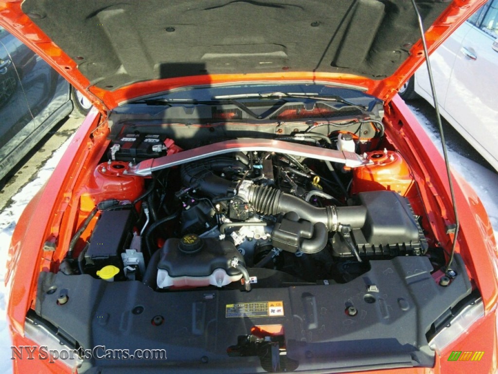2014 Mustang V6 Premium Convertible - Race Red / Medium Stone photo #18