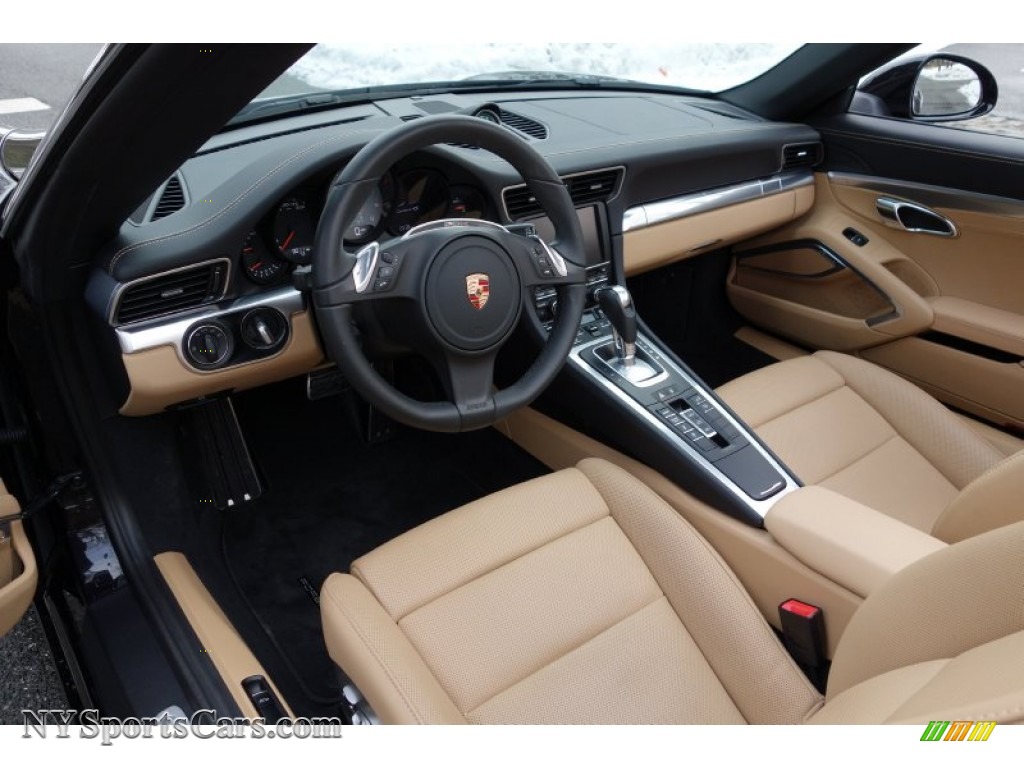 2014 911 Carrera 4S Cabriolet - Basalt Black Metallic / Black/Luxor Beige photo #11