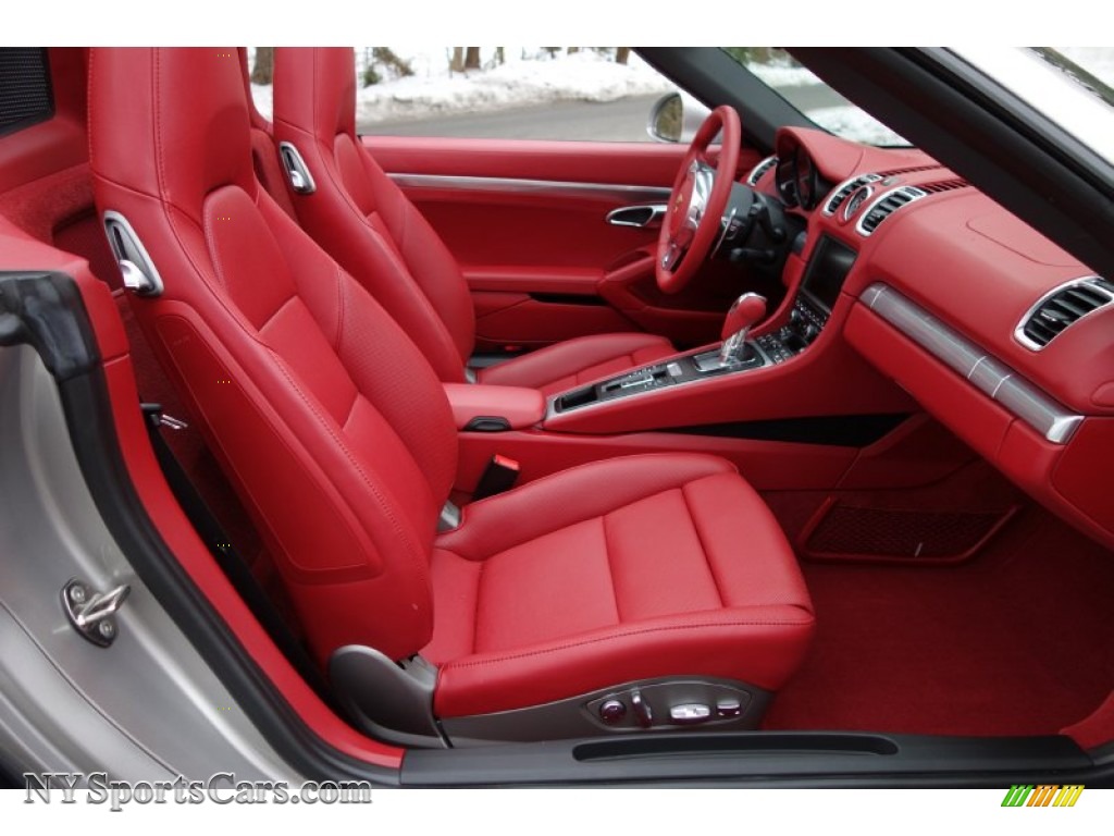 2013 Boxster S - Platinum Silver Metallic / Carrera Red Natural Leather photo #13