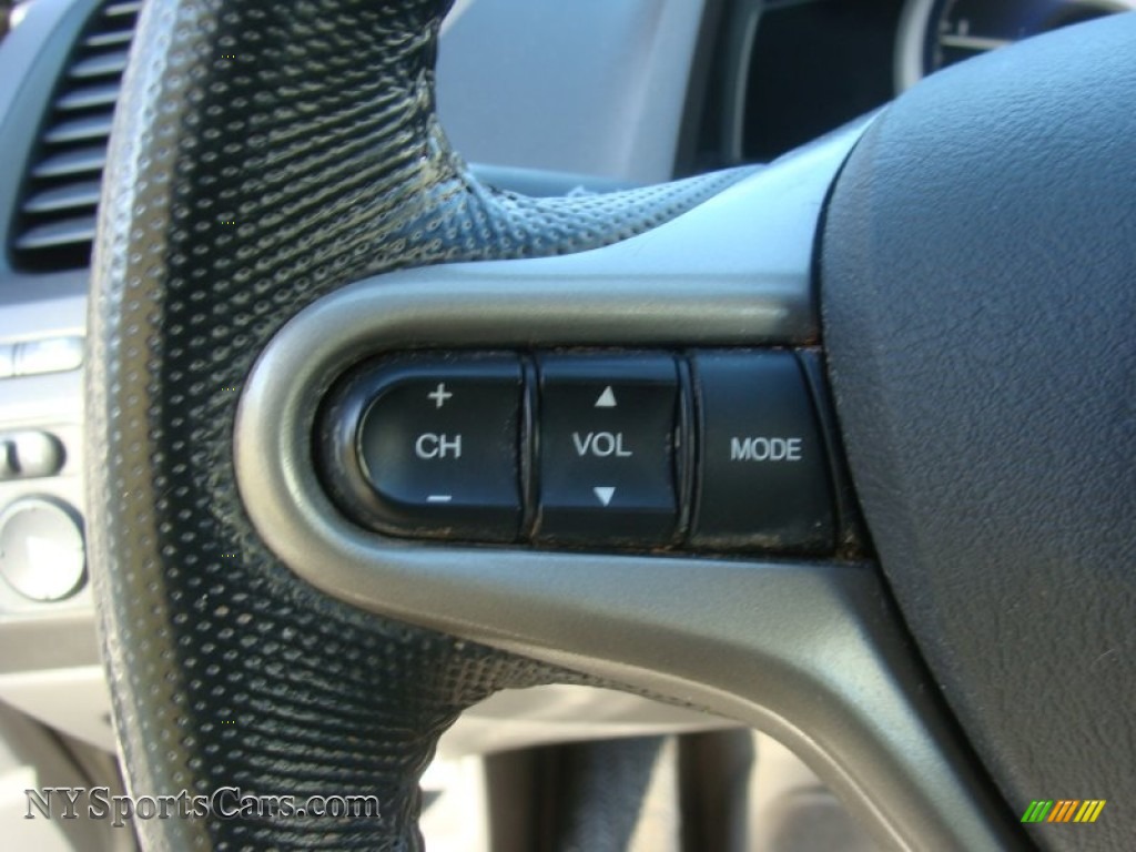 2008 Civic EX-L Coupe - Galaxy Gray Metallic / Gray photo #8