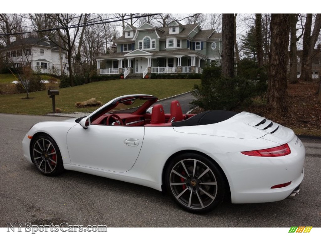 2013 911 Carrera S Cabriolet - White / Carrera Red Natural Leather photo #4