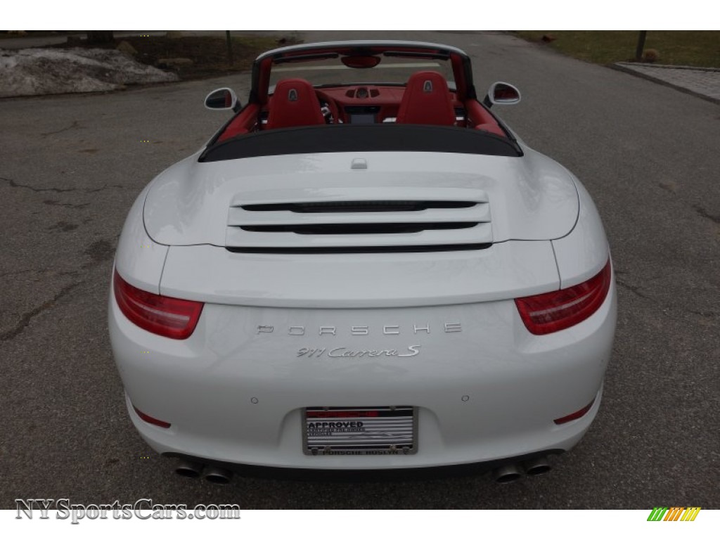 2013 911 Carrera S Cabriolet - White / Carrera Red Natural Leather photo #5