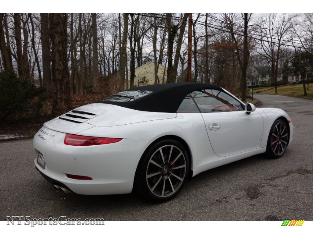 2013 911 Carrera S Cabriolet - White / Carrera Red Natural Leather photo #6