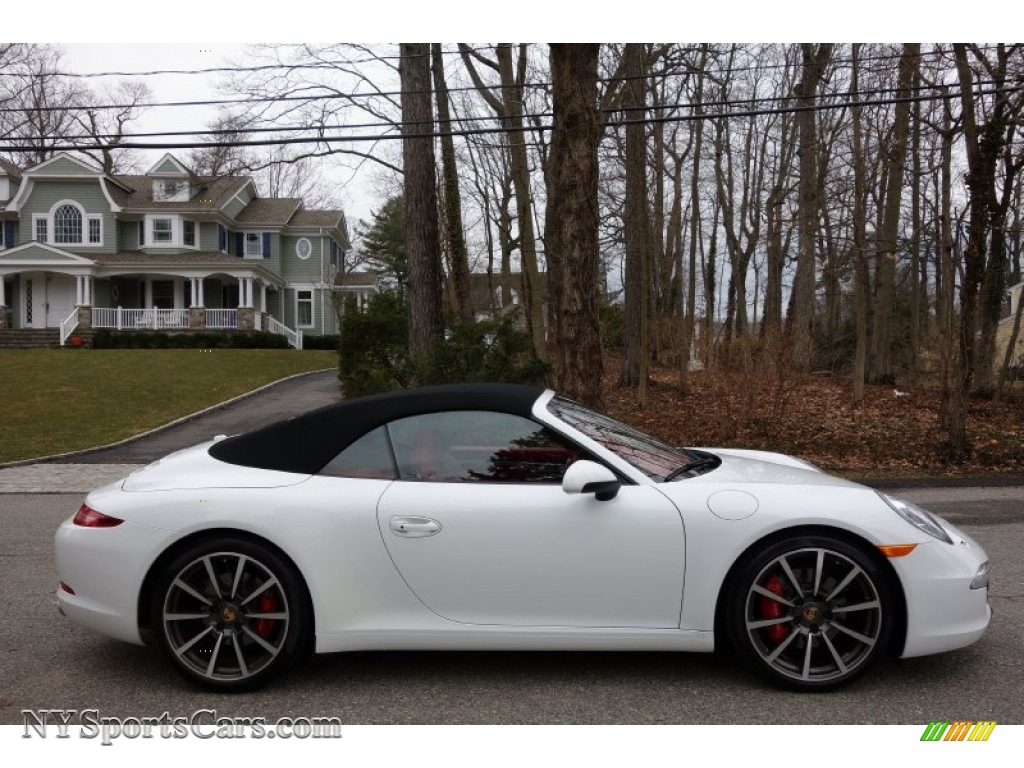 2013 911 Carrera S Cabriolet - White / Carrera Red Natural Leather photo #7