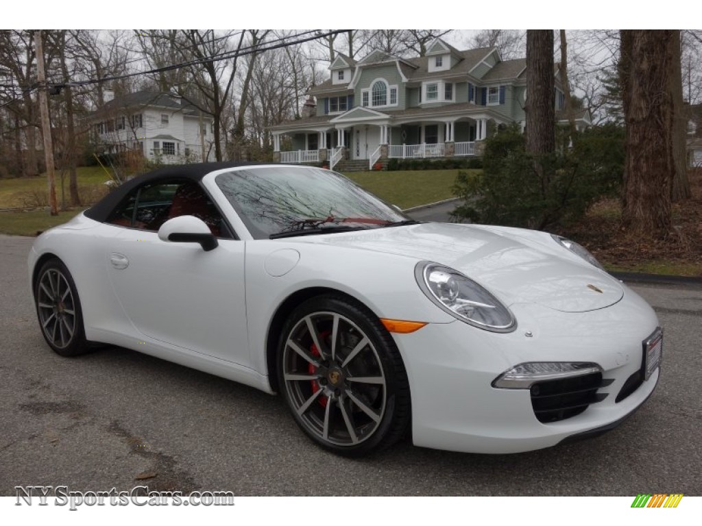 2013 911 Carrera S Cabriolet - White / Carrera Red Natural Leather photo #8