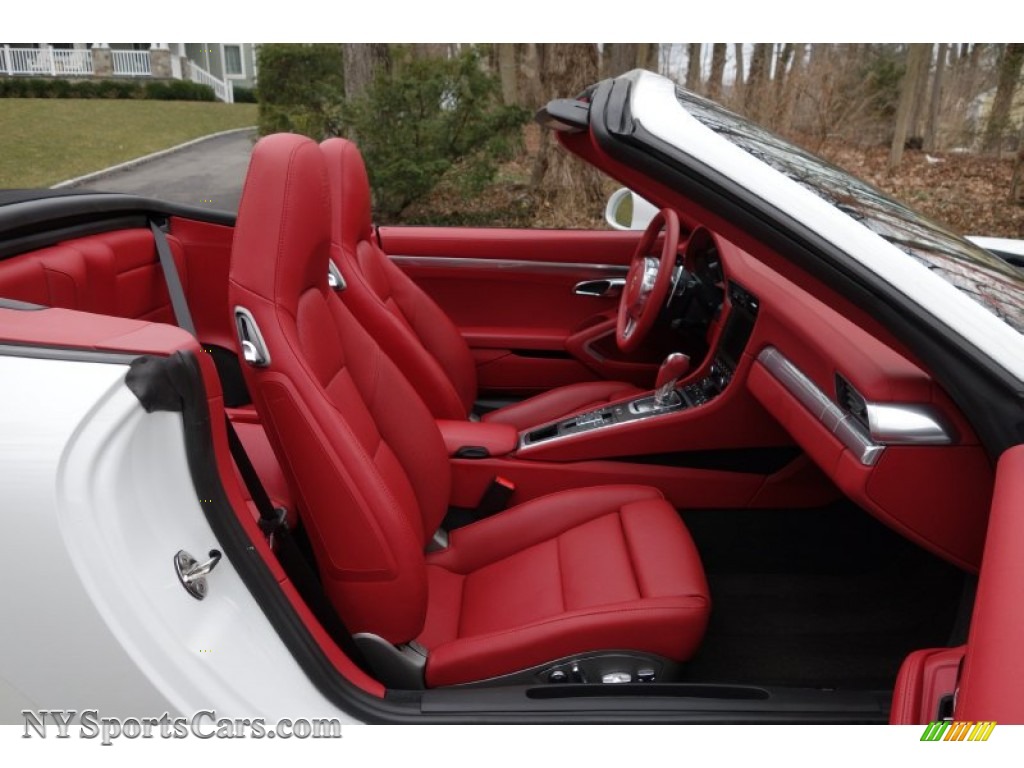 2013 911 Carrera S Cabriolet - White / Carrera Red Natural Leather photo #16
