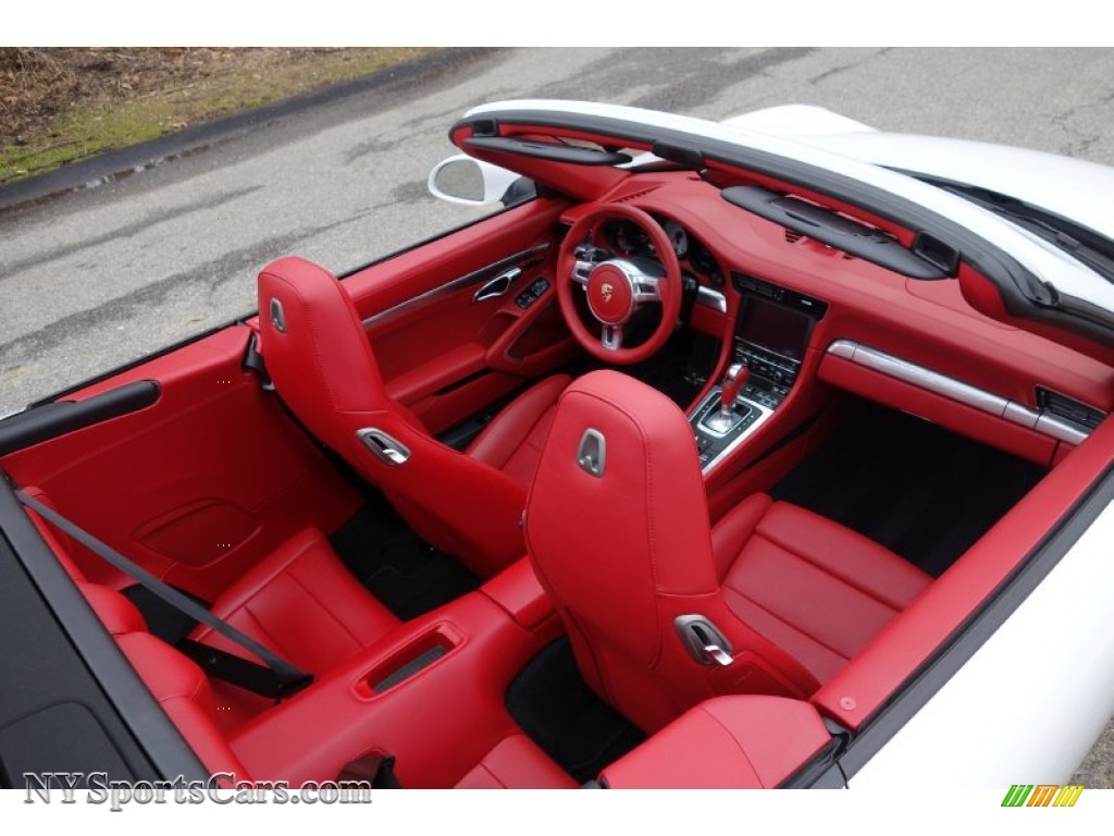2013 911 Carrera S Cabriolet - White / Carrera Red Natural Leather photo #19