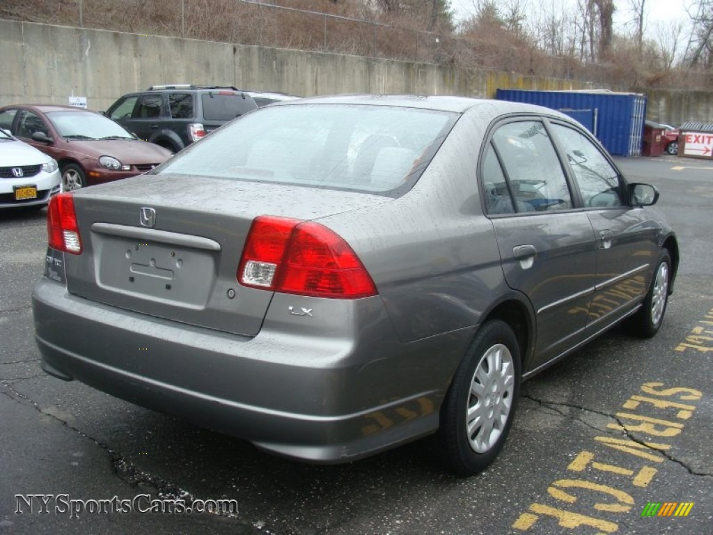 2005 Civic LX Sedan - Magnesium Metallic / Gray photo #4