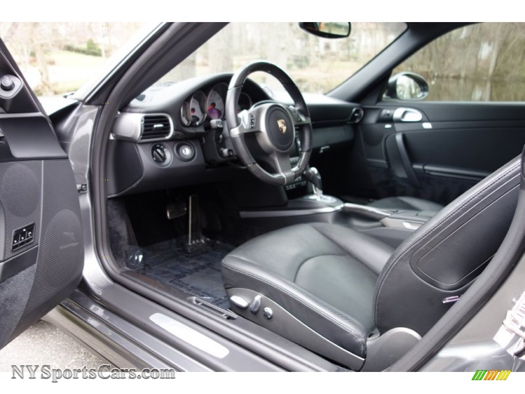 2010 911 Turbo Coupe - Meteor Grey Metallic / Black photo #12