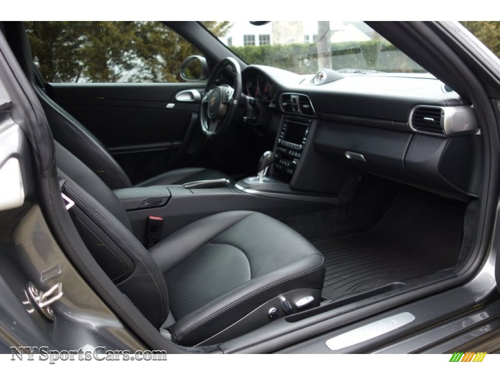 2010 911 Turbo Coupe - Meteor Grey Metallic / Black photo #15