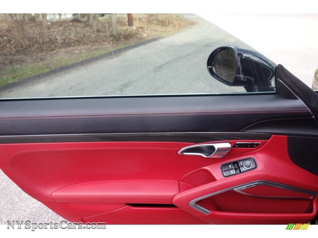 2014 911 Turbo S Coupe - Basalt Black Metallic / Carrera Red Natural Leather photo #13