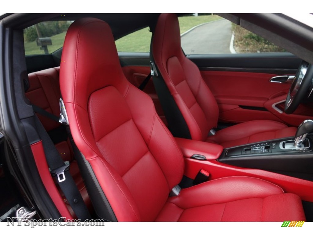 2014 911 Turbo S Coupe - Basalt Black Metallic / Carrera Red Natural Leather photo #16