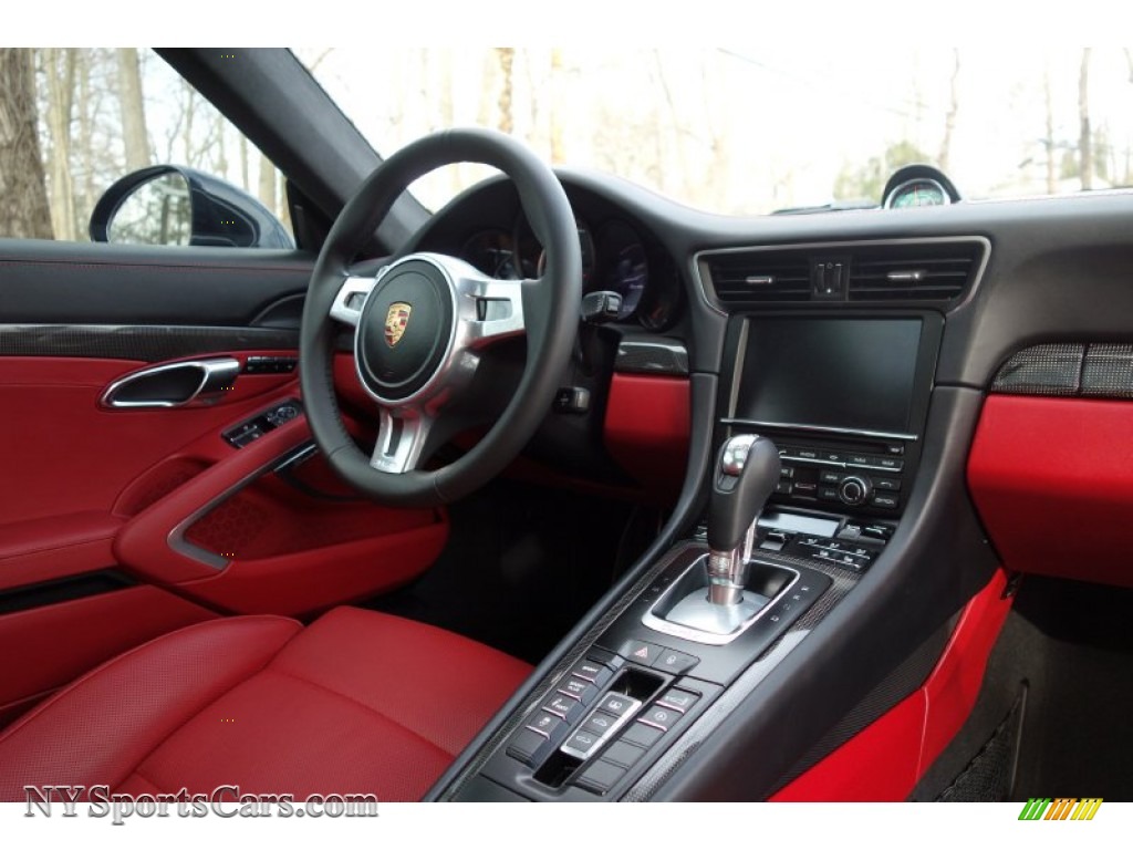2014 911 Turbo S Coupe - Basalt Black Metallic / Carrera Red Natural Leather photo #18