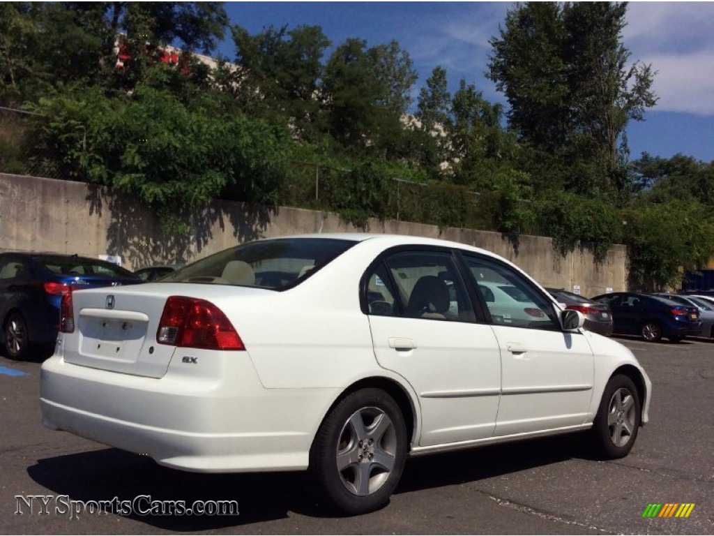 2004 Civic EX Sedan - Taffeta White / Ivory Beige photo #4