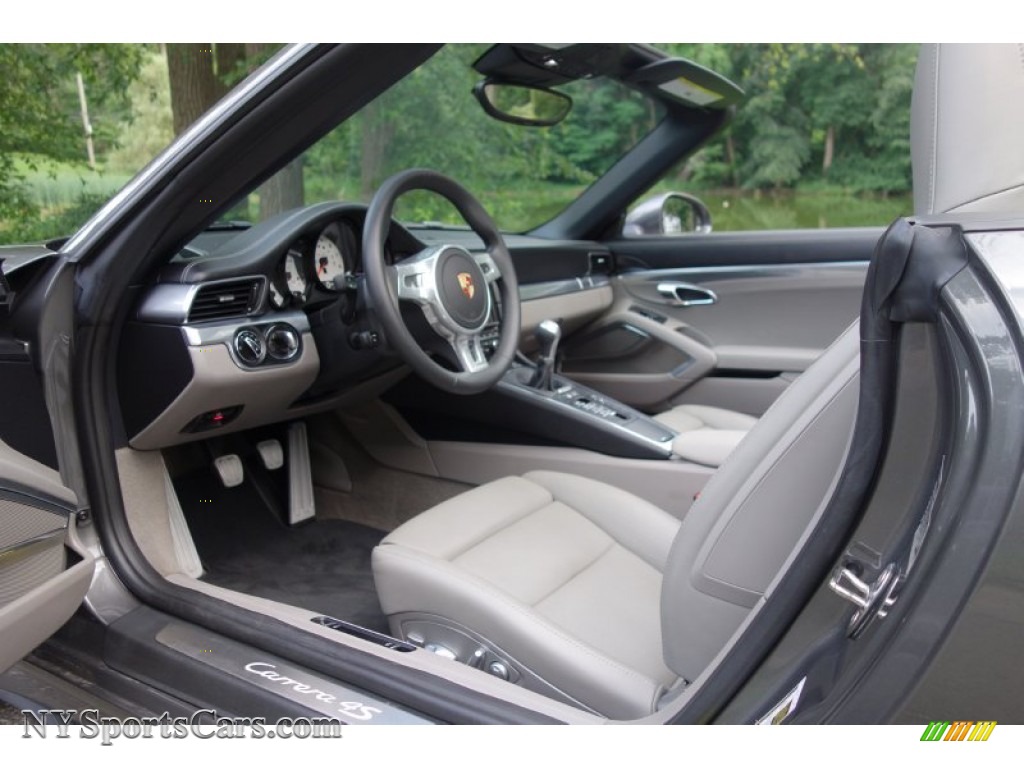 2015 911 Carrera 4S Cabriolet - Agate Grey Metallic / Black/Platinum Grey photo #12
