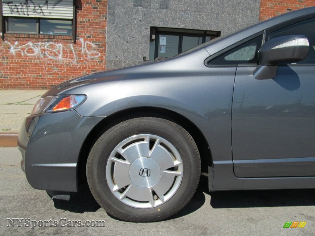 2010 Civic Hybrid Sedan - Polished Metal Metallic / Beige photo #18