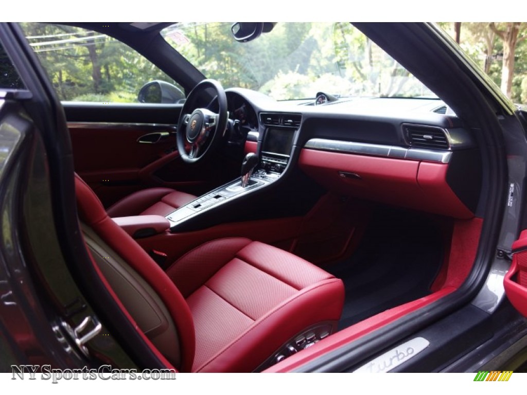2015 911 Turbo Coupe - Agate Grey Metallic / Black/Garnet Red photo #16