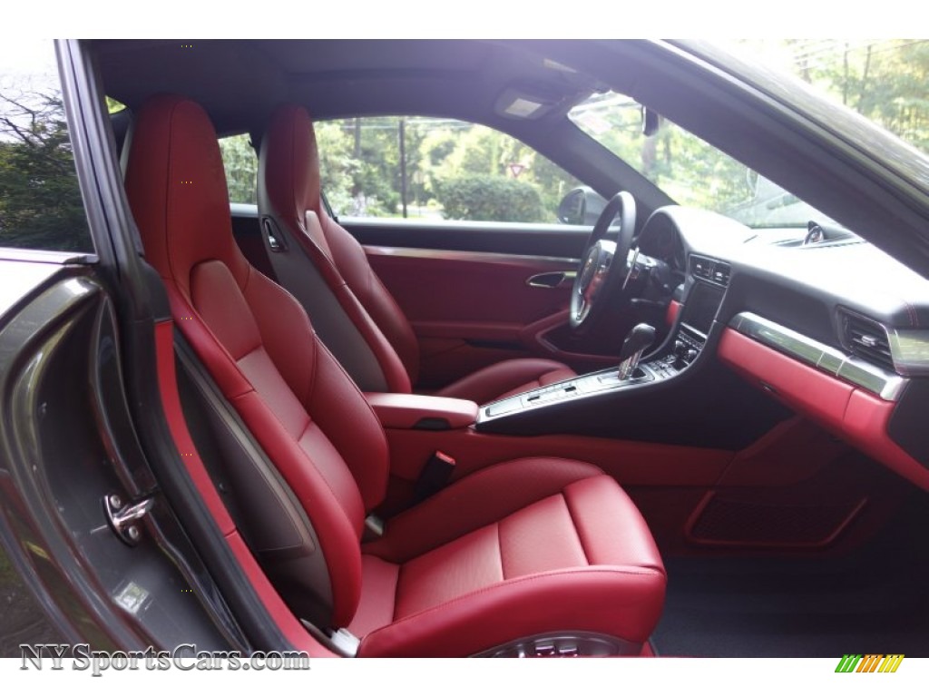 2015 911 Turbo Coupe - Agate Grey Metallic / Black/Garnet Red photo #17
