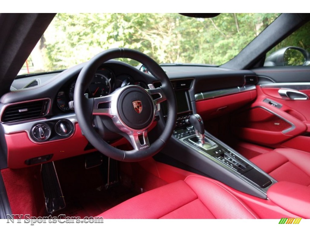 2015 911 Turbo Coupe - Agate Grey Metallic / Black/Garnet Red photo #21