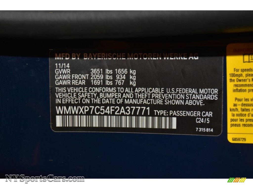 2015 Cooper S Hardtop 2 Door - Lapisluxury Blue Metallic / Lounge Satellite Gray photo #19