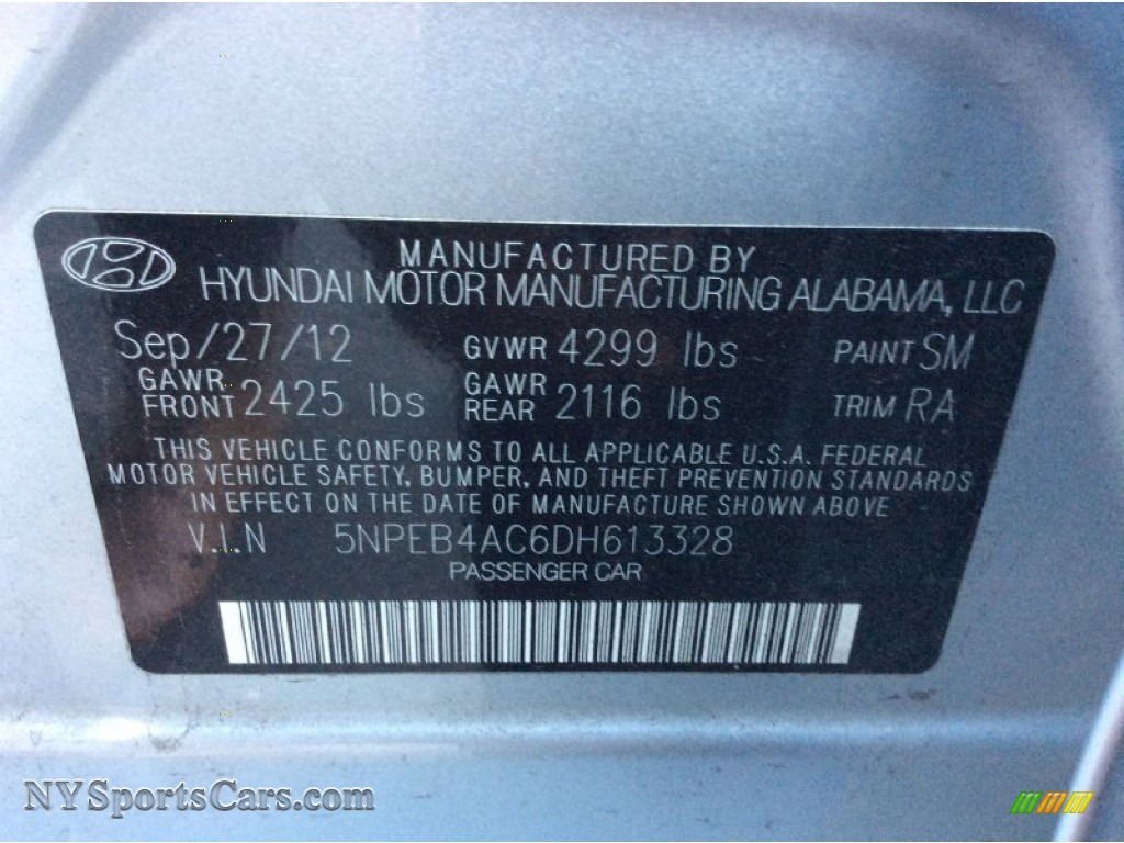 2013 Sonata GLS - Harbor Gray Metallic / Gray photo #27