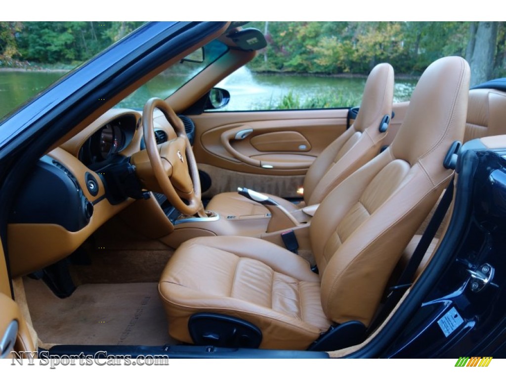 2003 911 Carrera 4 Cabriolet - Midnight Blue Metallic / Cinnamon Brown photo #13