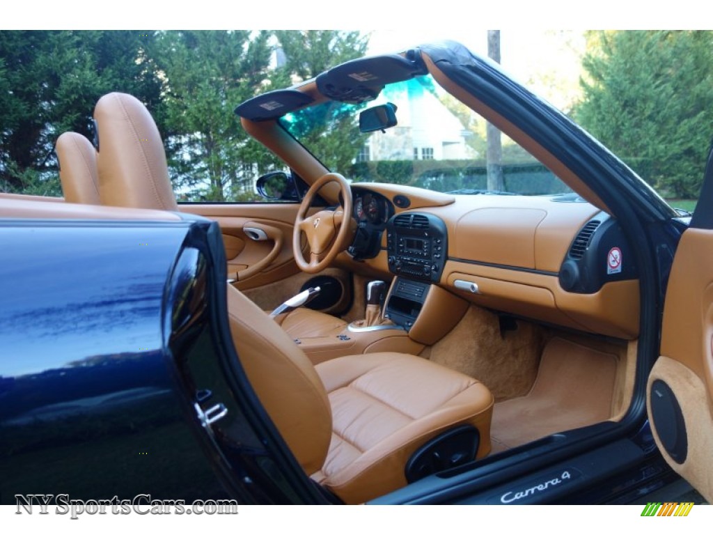 2003 911 Carrera 4 Cabriolet - Midnight Blue Metallic / Cinnamon Brown photo #14