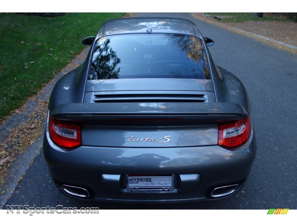 2012 911 Turbo S Coupe - Meteor Grey Metallic / Black photo #9