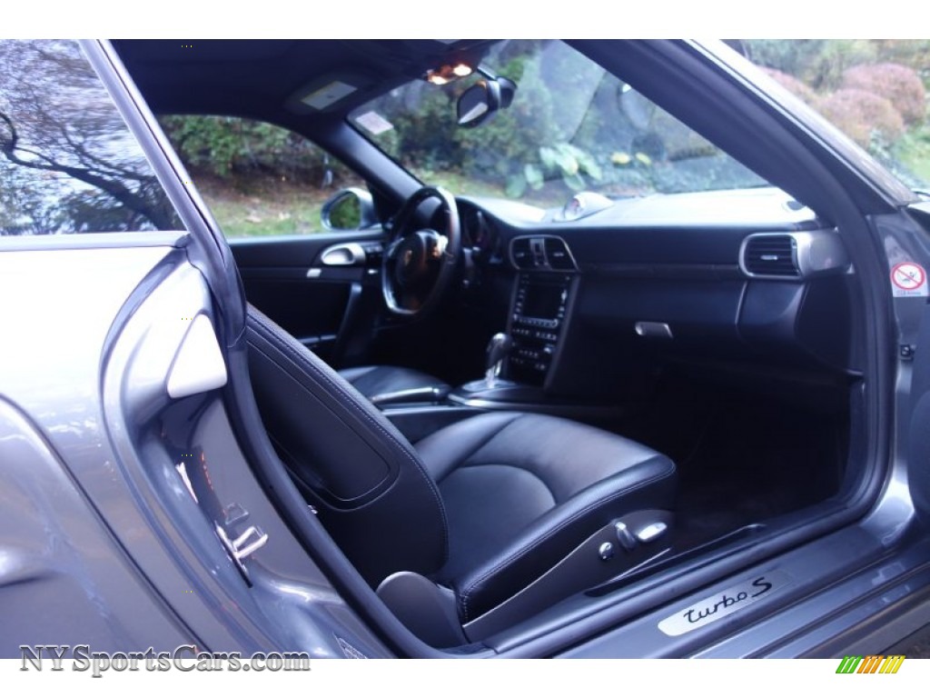2012 911 Turbo S Coupe - Meteor Grey Metallic / Black photo #14