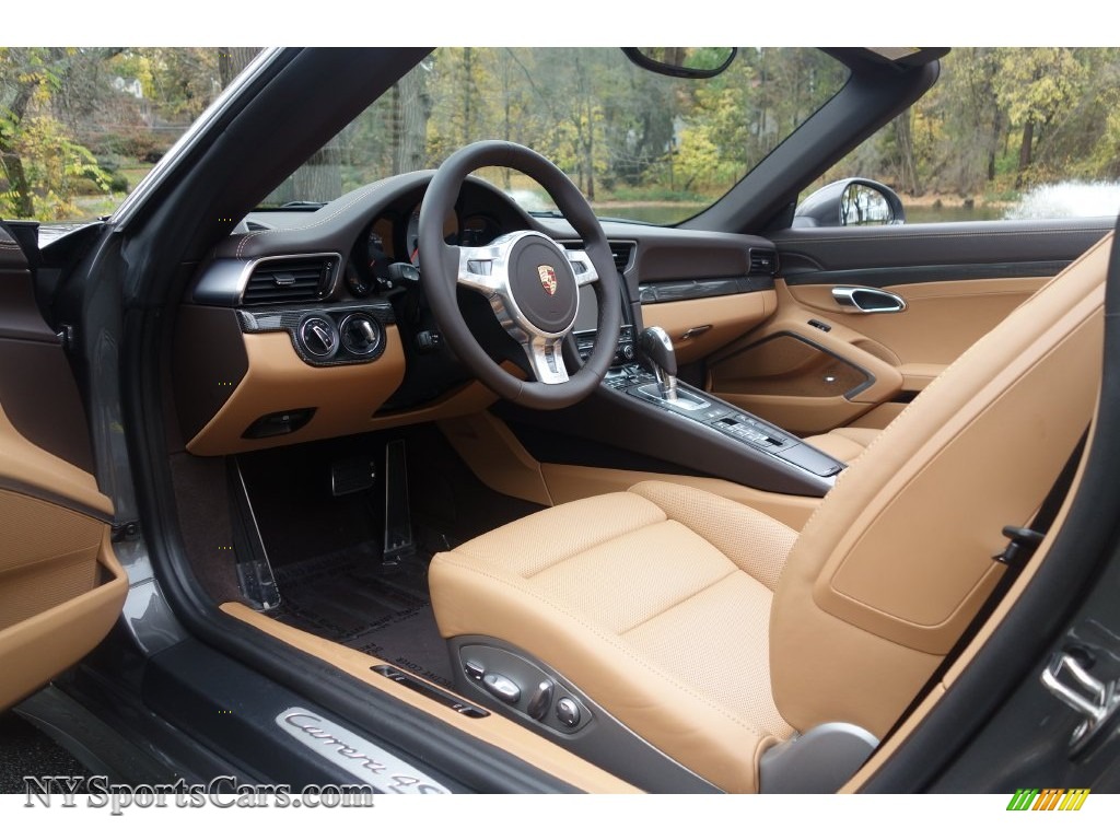 2014 911 Carrera 4S Cabriolet - Agate Grey Metallic / Espresso/Cognac Natural Leather photo #11
