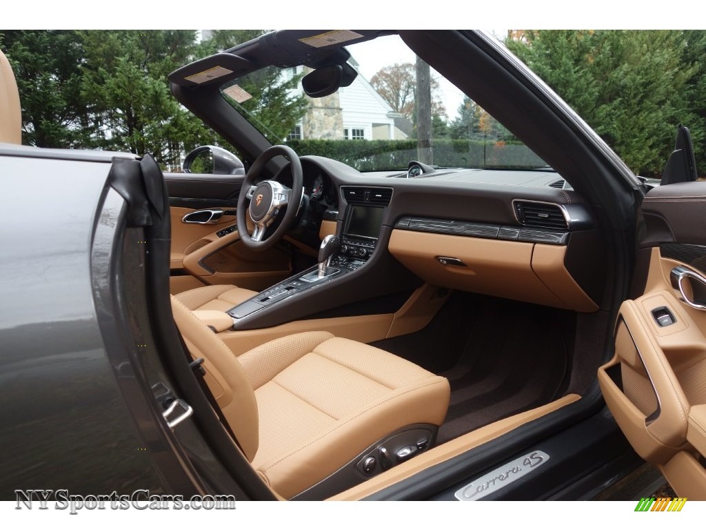 2014 911 Carrera 4S Cabriolet - Agate Grey Metallic / Espresso/Cognac Natural Leather photo #14