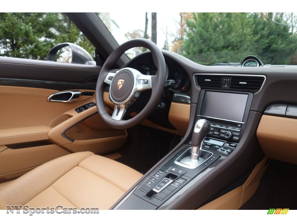 2014 911 Carrera 4S Cabriolet - Agate Grey Metallic / Espresso/Cognac Natural Leather photo #17