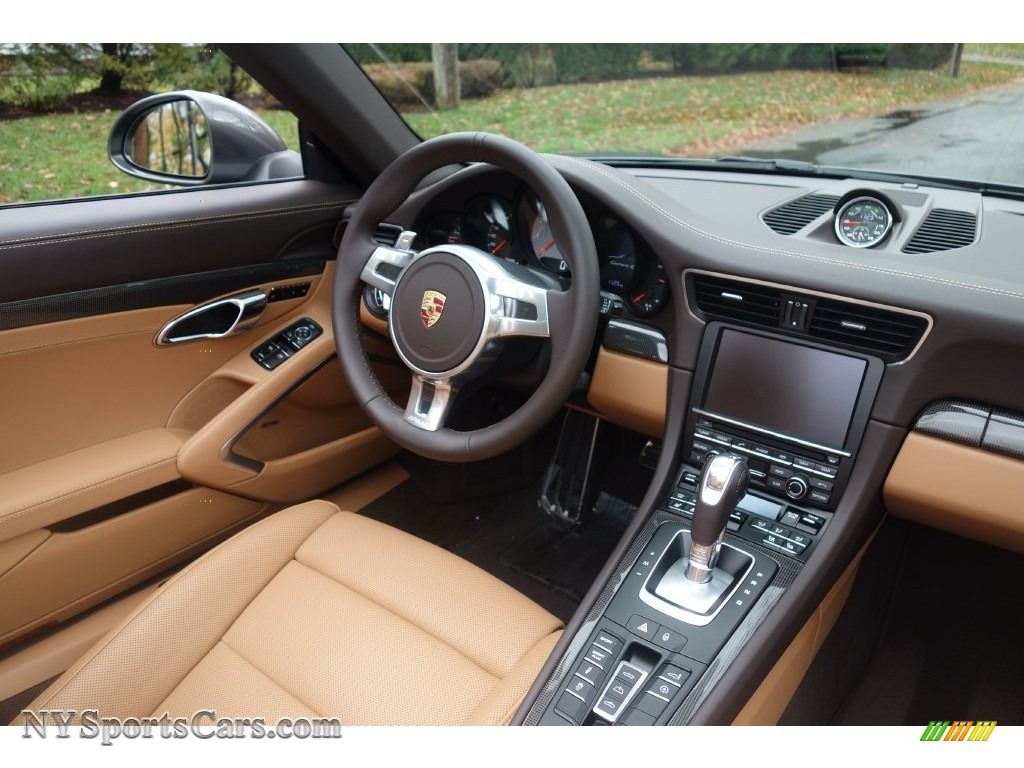 2014 911 Carrera 4S Cabriolet - Agate Grey Metallic / Espresso/Cognac Natural Leather photo #18