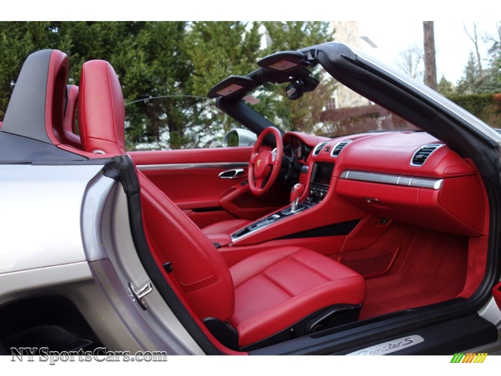 2013 Boxster S - Platinum Silver Metallic / Carrera Red Natural Leather photo #14