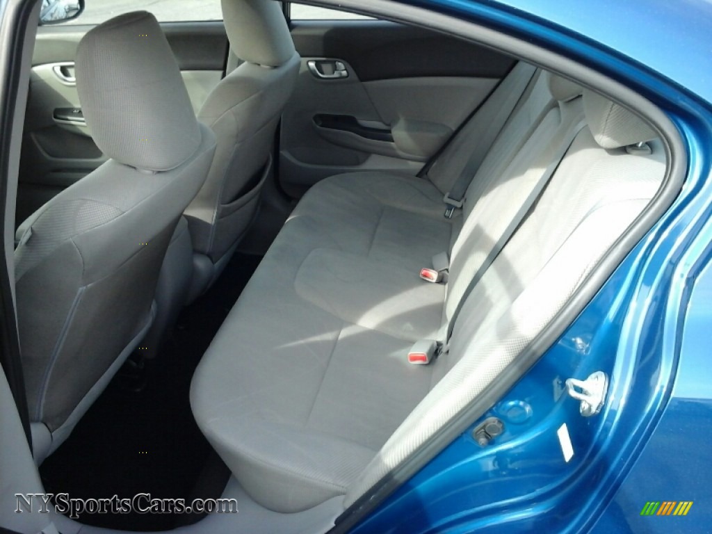 2012 Civic EX Sedan - Dyno Blue Pearl / Beige photo #9