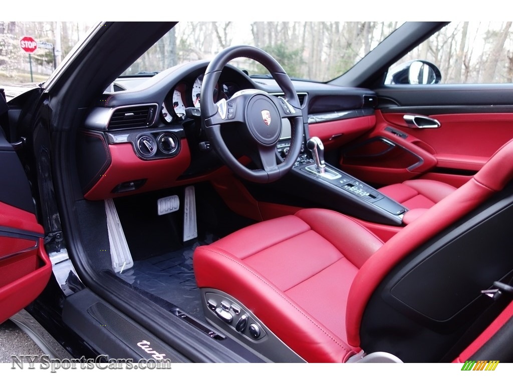 2015 911 Turbo S Cabriolet - Basalt Black Metallic / Black/Garnet Red photo #11