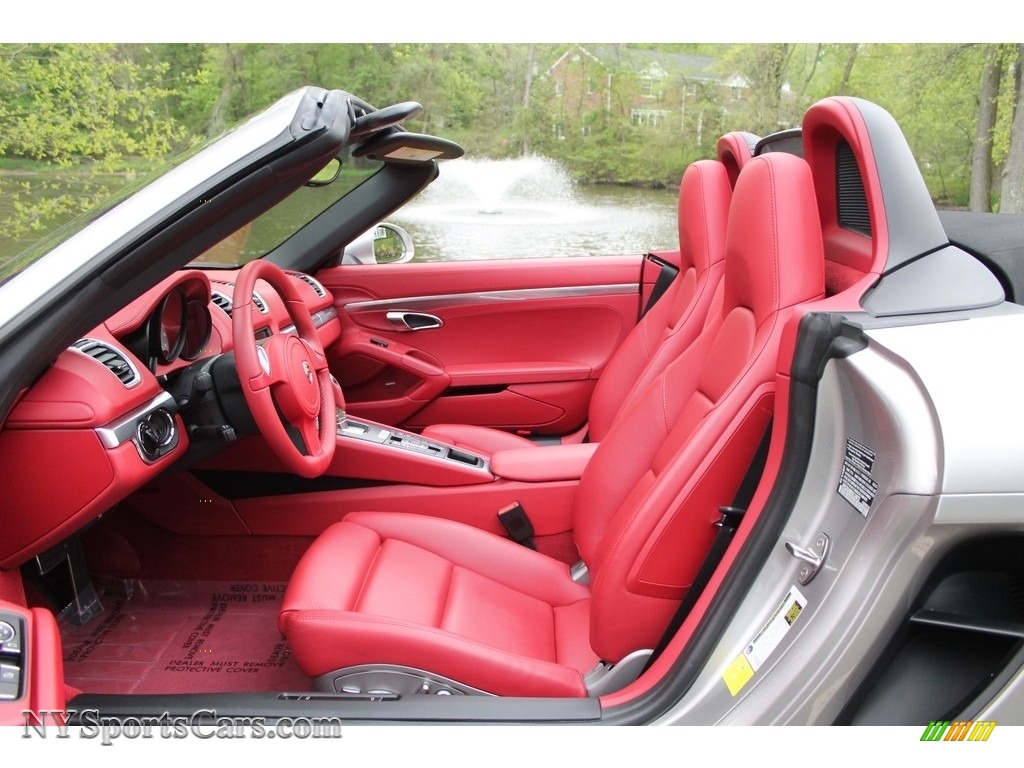 2013 Boxster S - Platinum Silver Metallic / Carrera Red Natural Leather photo #11