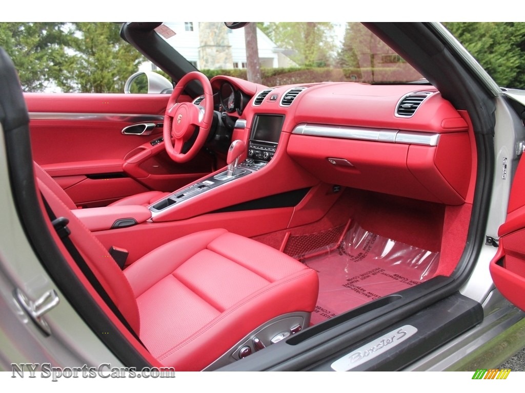 2013 Boxster S - Platinum Silver Metallic / Carrera Red Natural Leather photo #14