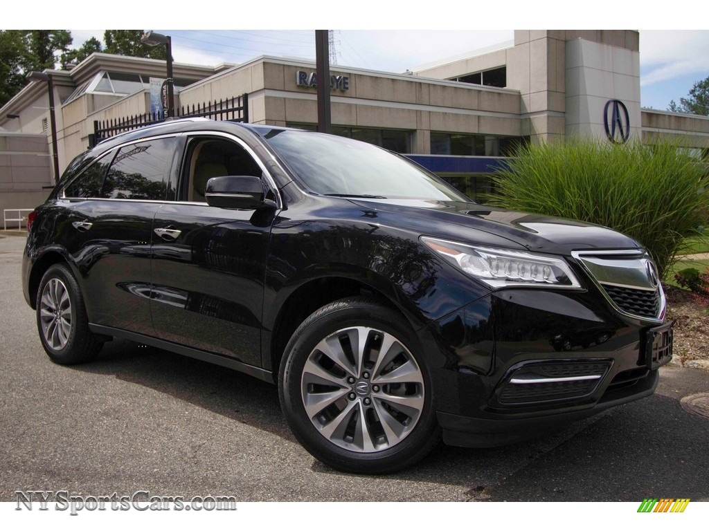 2014 MDX SH-AWD Technology - Crystal Black Pearl / Parchment photo #1