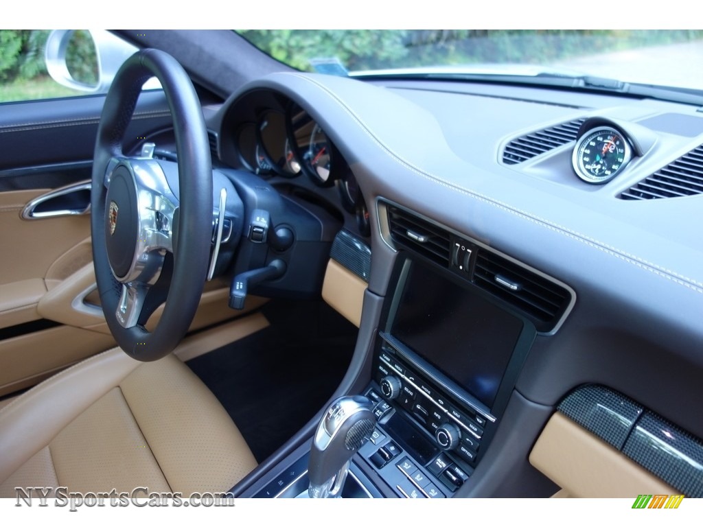 2014 911 Turbo Coupe - GT Silver Metallic / Espresso/Cognac Natural Leather photo #21