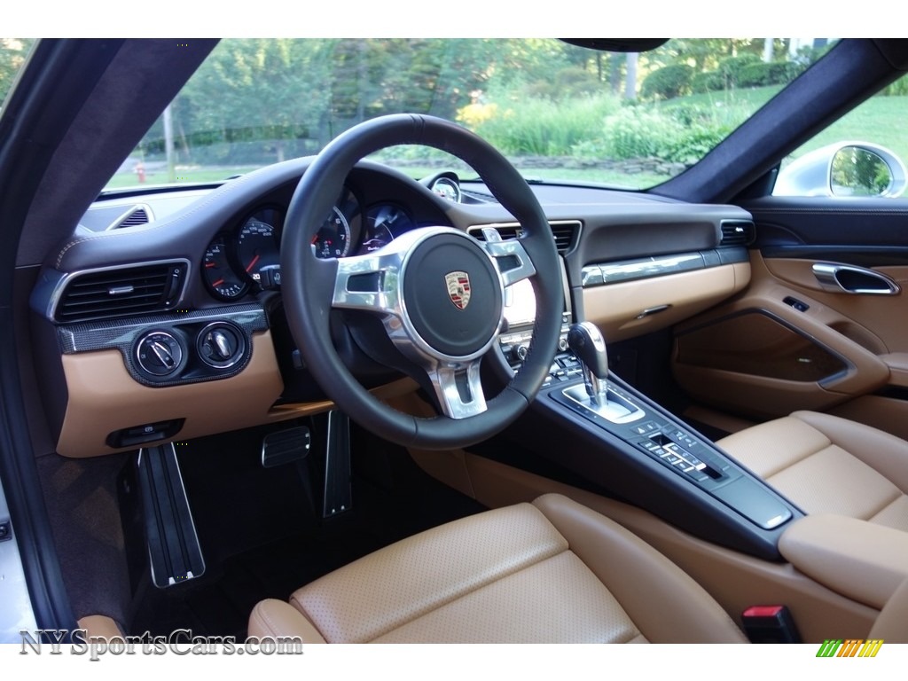 2014 911 Turbo Coupe - GT Silver Metallic / Espresso/Cognac Natural Leather photo #23