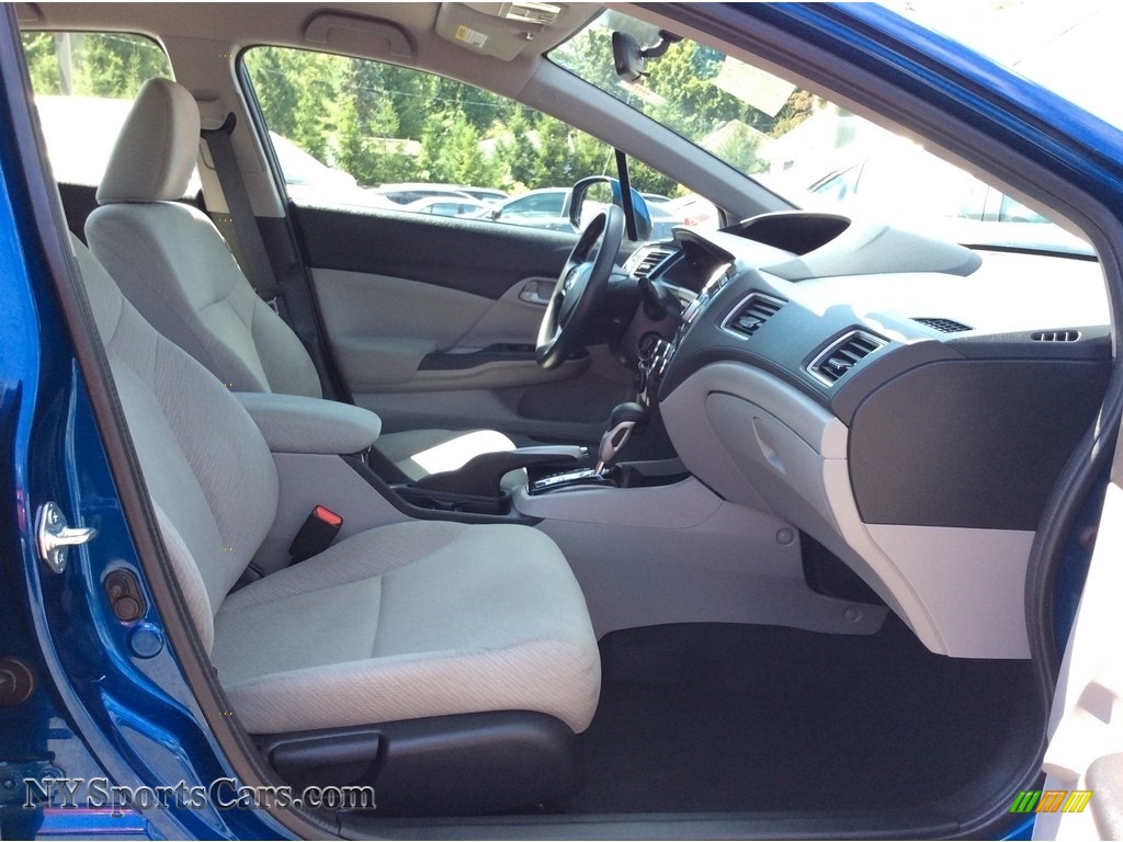 2013 Civic LX Sedan - Dyno Blue Pearl / Gray photo #20