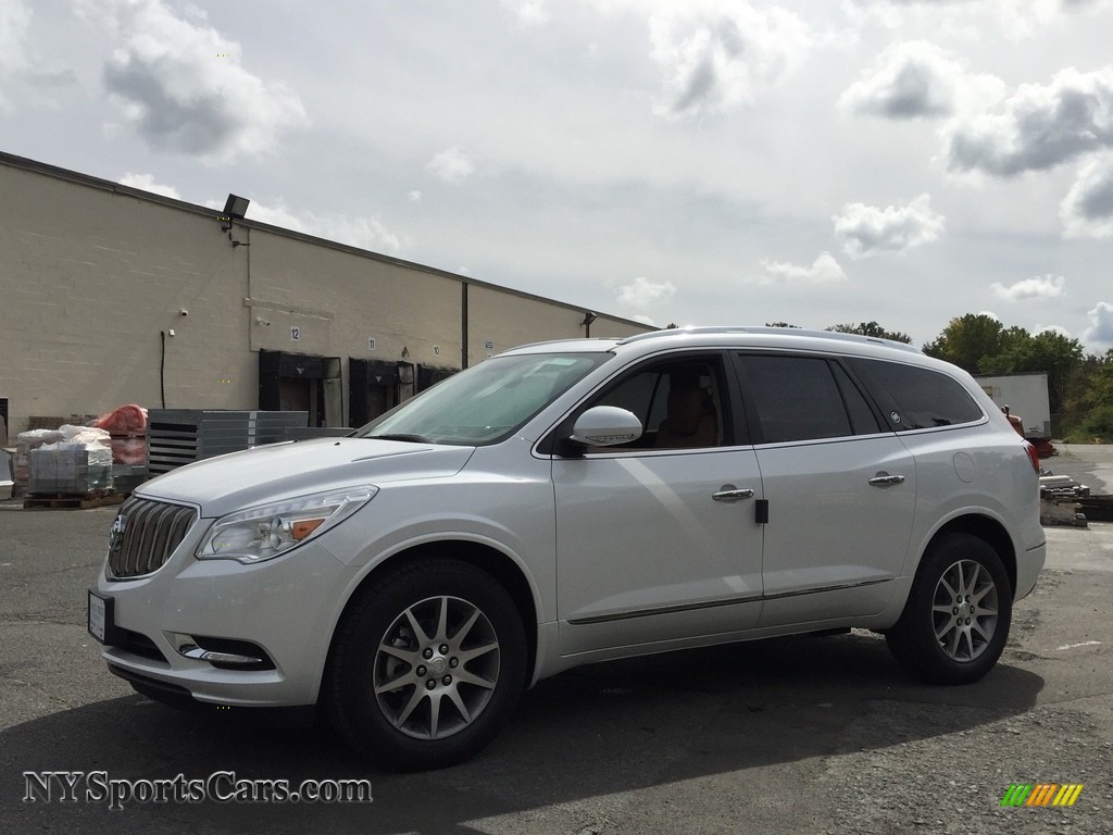 Summit White / Choccachino Buick Enclave Leather AWD