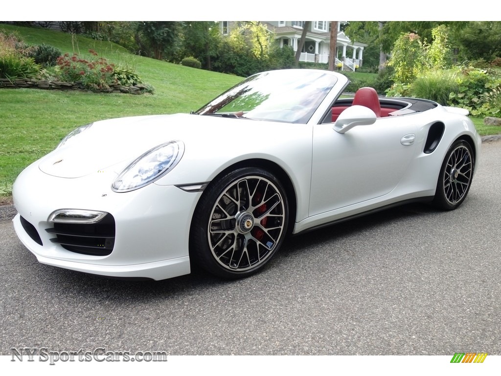 2014 911 Turbo Cabriolet - White / Carrera Red Natural Leather photo #1