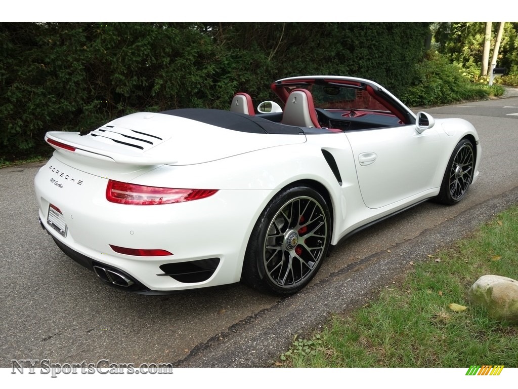 2014 911 Turbo Cabriolet - White / Carrera Red Natural Leather photo #6