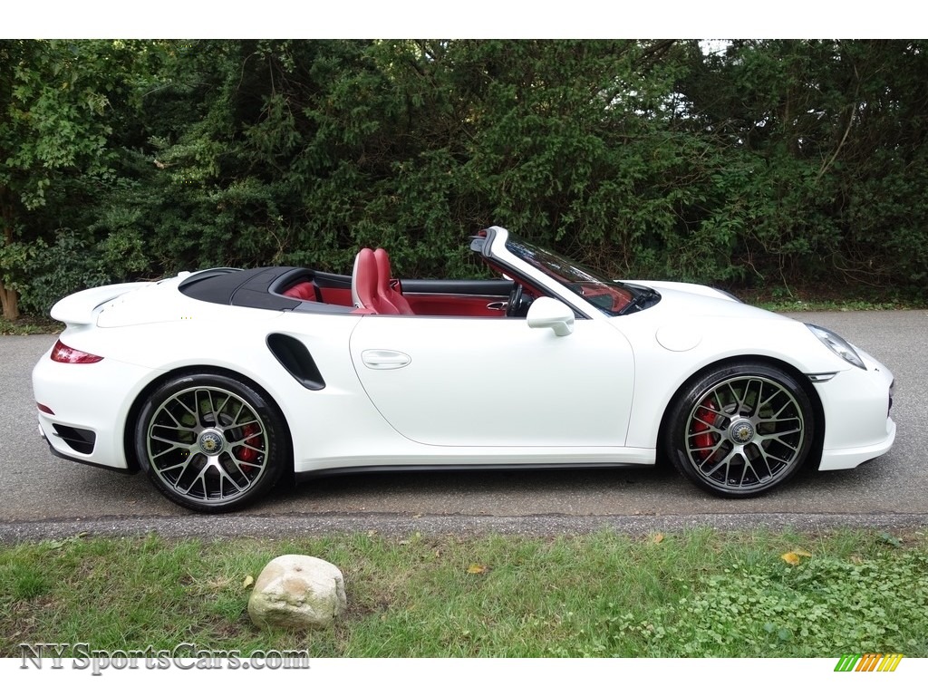 2014 911 Turbo Cabriolet - White / Carrera Red Natural Leather photo #7