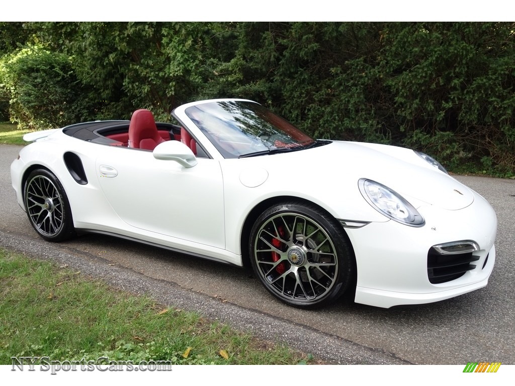 2014 911 Turbo Cabriolet - White / Carrera Red Natural Leather photo #8