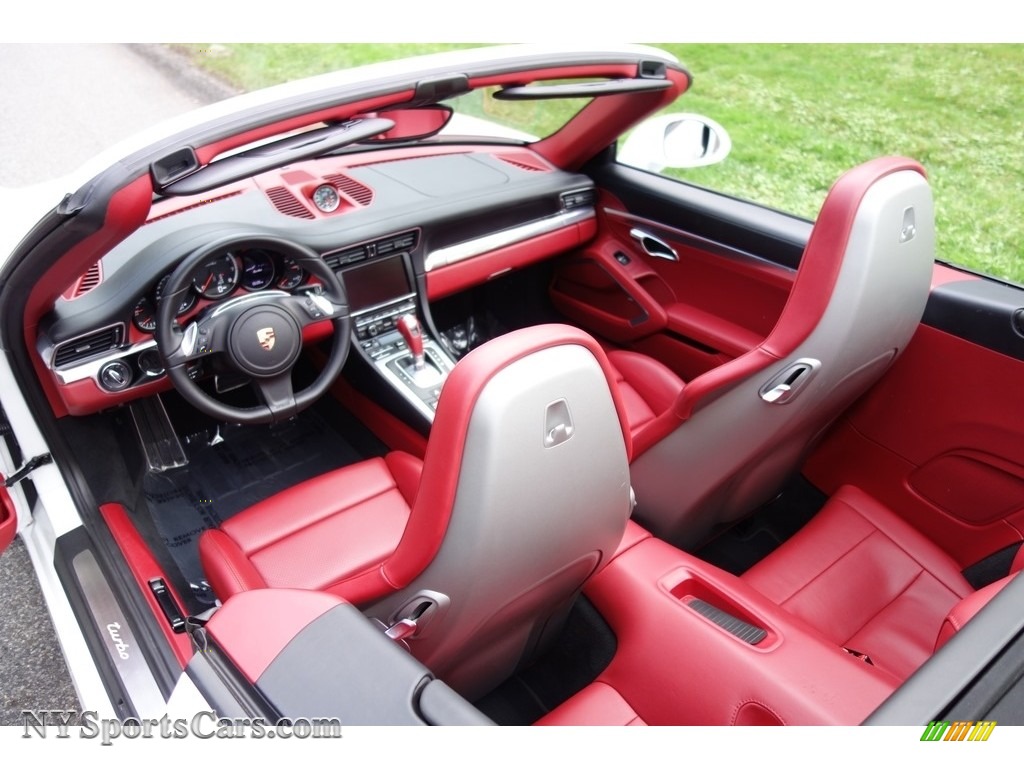 2014 911 Turbo Cabriolet - White / Carrera Red Natural Leather photo #12