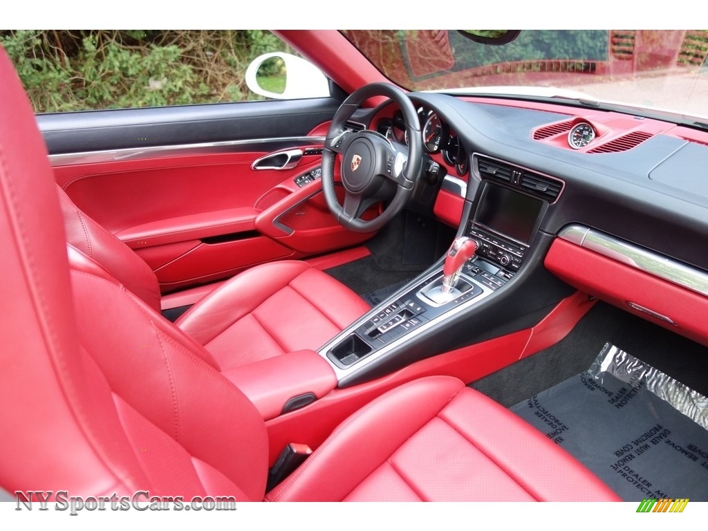 2014 911 Turbo Cabriolet - White / Carrera Red Natural Leather photo #16