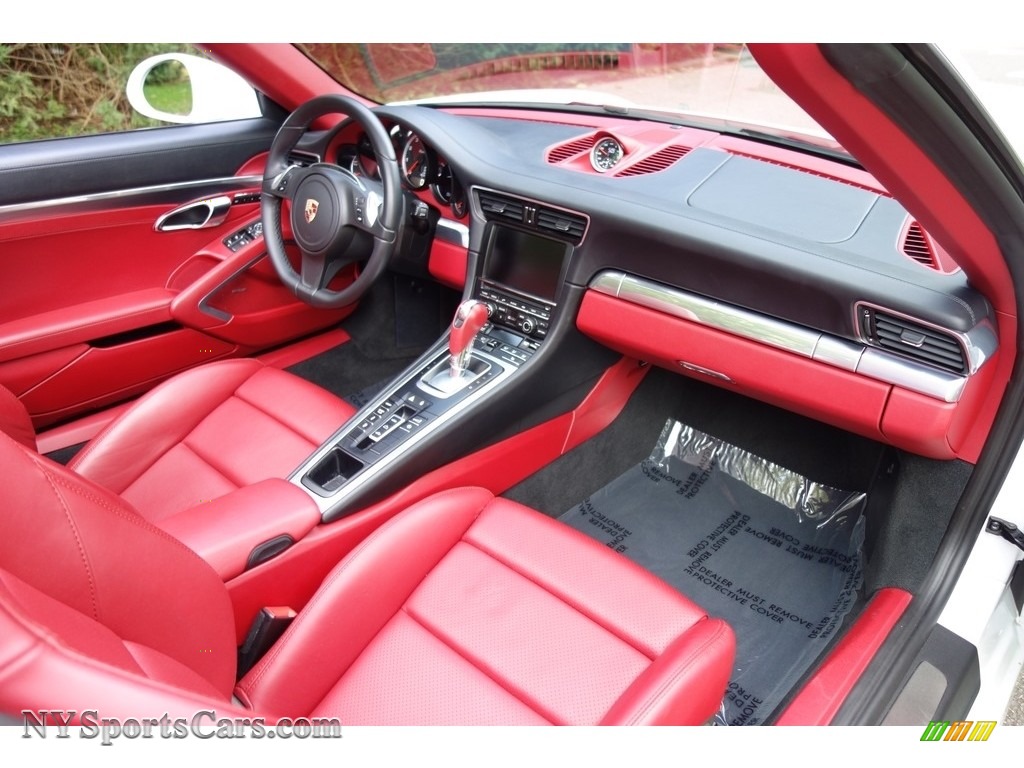 2014 911 Turbo Cabriolet - White / Carrera Red Natural Leather photo #17